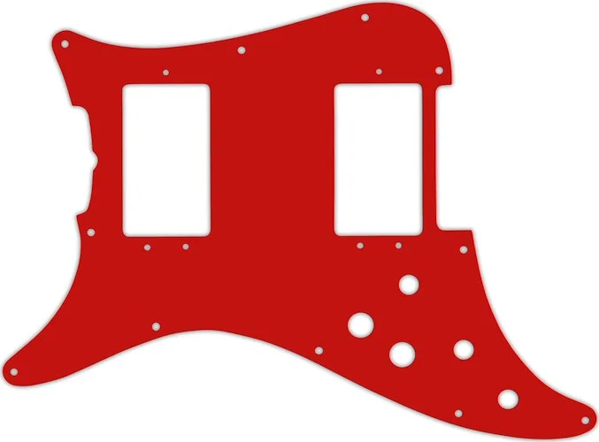 WD Custom Pickguard For Left Hand Fender 1979-1982 Lead III #07 Red/White/Red
