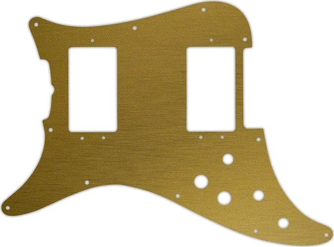 WD Custom Pickguard For Left Hand Fender 1979-1982 Lead III #14 Simulated Brushed Gold/Black PVC