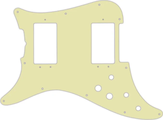 WD Custom Pickguard For Left Hand Fender 1979-1982 Lead III #34 Mint Green 3 Ply