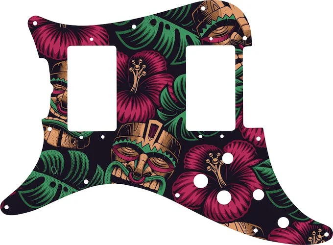 WD Custom Pickguard For Left Hand Fender 1979-1982 Lead III #GAL01 Aloha Tiki Graphic