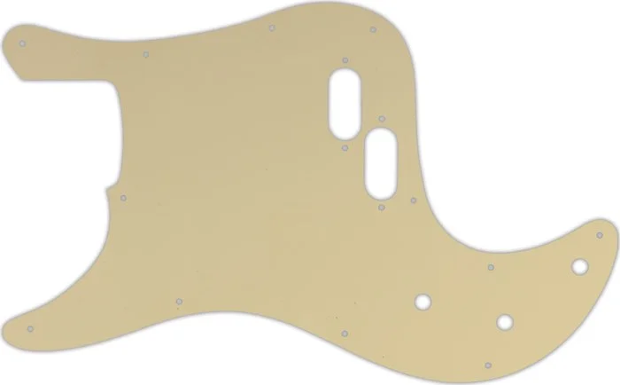 WD Custom Pickguard For Left Hand Fender 1981-1985 Bullet Bass #06 Cream