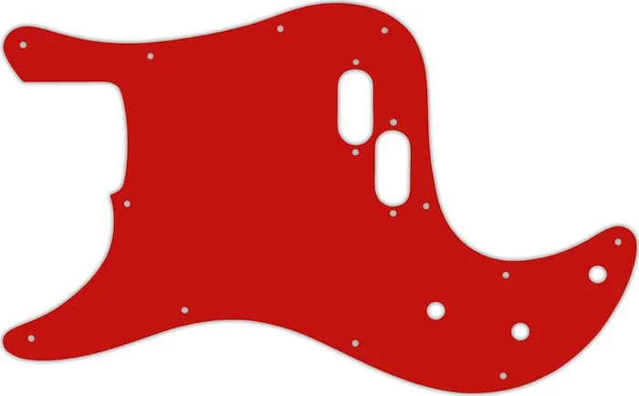 WD Custom Pickguard For Left Hand Fender 1981-1985 Bullet Bass #07 Red/White/Red