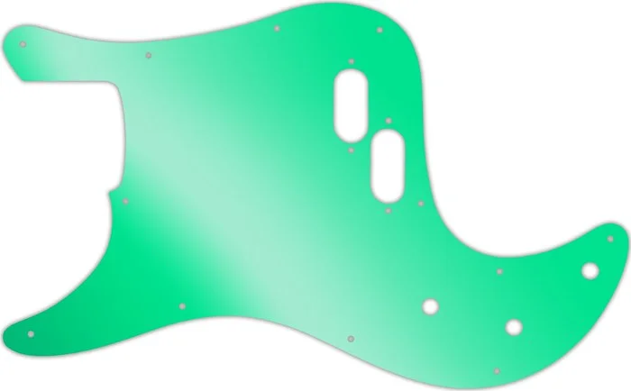 WD Custom Pickguard For Left Hand Fender 1981-1985 Bullet Bass #10GR Green Mirror