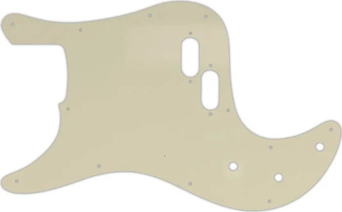 WD Custom Pickguard For Left Hand Fender 1981-1985 Bullet Bass #55S Parchment Solid