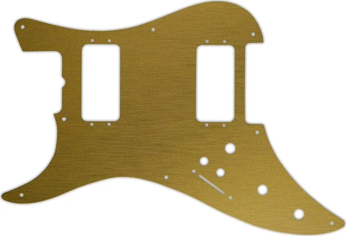 WD Custom Pickguard For Left Hand Fender 1982 H-2 Bullet #14 Simulated Brushed Gold/Black PVC