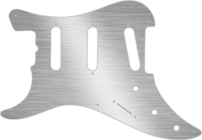 WD Custom Pickguard For Left Hand Fender 1983 Bullet S-3 #13 Simulated Brushed Silver/Black PVC