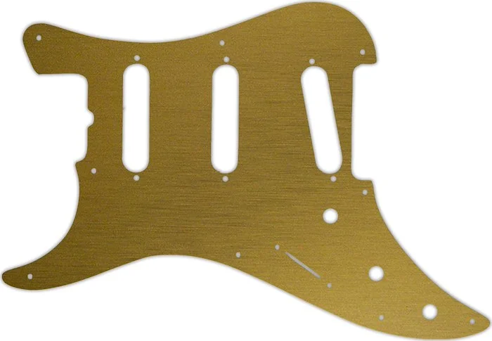 WD Custom Pickguard For Left Hand Fender 1983 Bullet S-3 #14 Simulated Brushed Gold/Black PVC