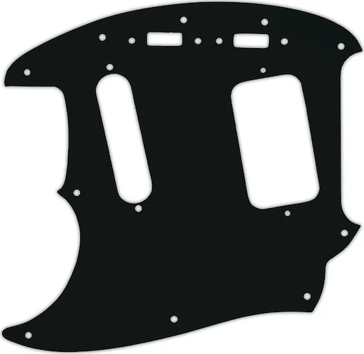 WD Custom Pickguard For Left Hand Fender 1990's Jag-Stang #01A Black Acrylic