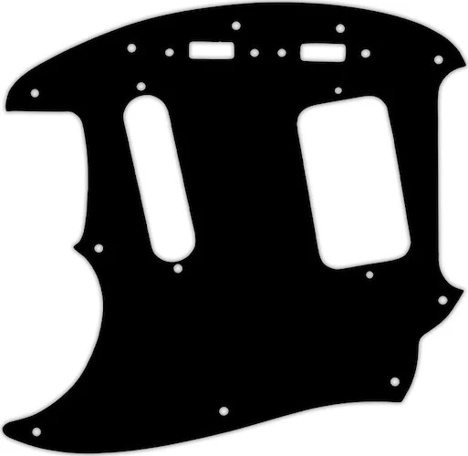 WD Custom Pickguard For Left Hand Fender 1990's Jag-Stang #01T Black Thin