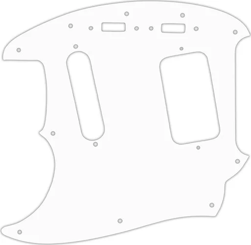 WD Custom Pickguard For Left Hand Fender 1990's Jag-Stang #02M White Matte