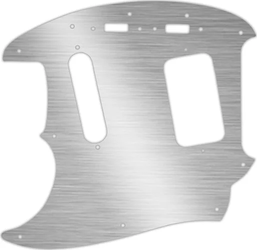 WD Custom Pickguard For Left Hand Fender 1990's Jag-Stang #13 Simulated Brushed Silver/Black PVC