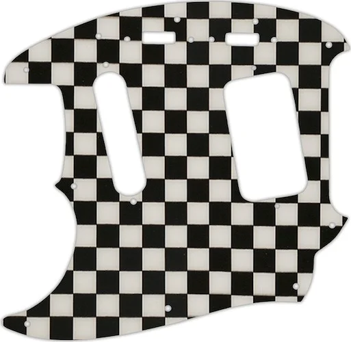 WD Custom Pickguard For Left Hand Fender 1990's Jag-Stang #CK01 Checkerboard Graphic