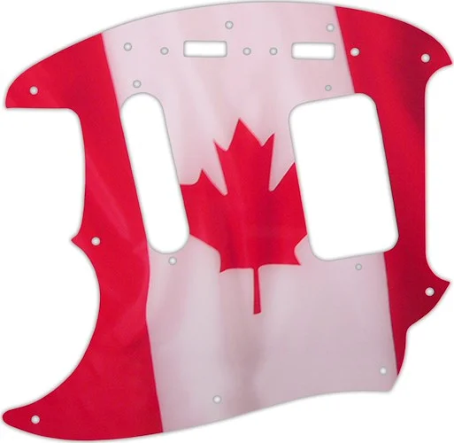 WD Custom Pickguard For Left Hand Fender 1990's Jag-Stang #G11 Canadian Flag Graphic