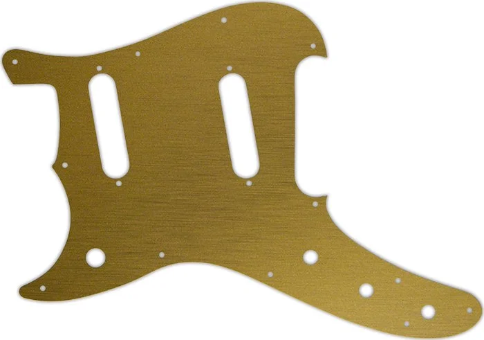 WD Custom Pickguard For Left Hand Fender 1993-1996 Duo-Sonic Reissue #14 Simulated Brushed Gold/Black PVC