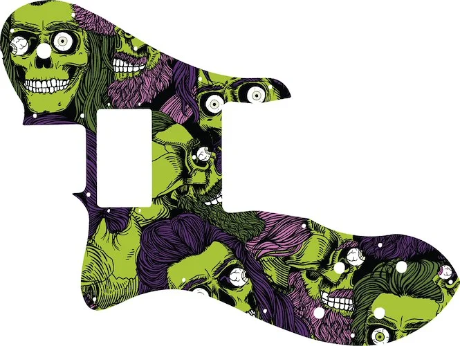 WD Custom Pickguard For Left Hand Fender 1999-Present Made In Mexico Or 2012-2013 American Vintage '72 Telecaster Custom #GHA02 Zombeard Graphic