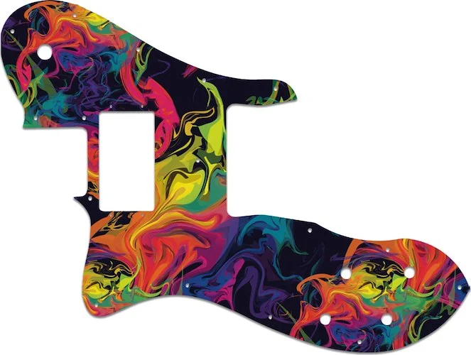 WD Custom Pickguard For Left Hand Fender 1999-Present Made In Mexico Or 2012-2013 American Vintage '72 Telecaster Custom #GP01 Rainbow Paint Swirl Graphic