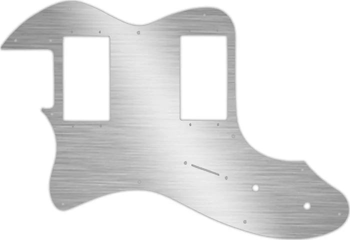 WD Custom Pickguard For Left Hand Fender 1999 Made In Japan '72 Telecaster Thinline #13 Simulated Brushed Silv