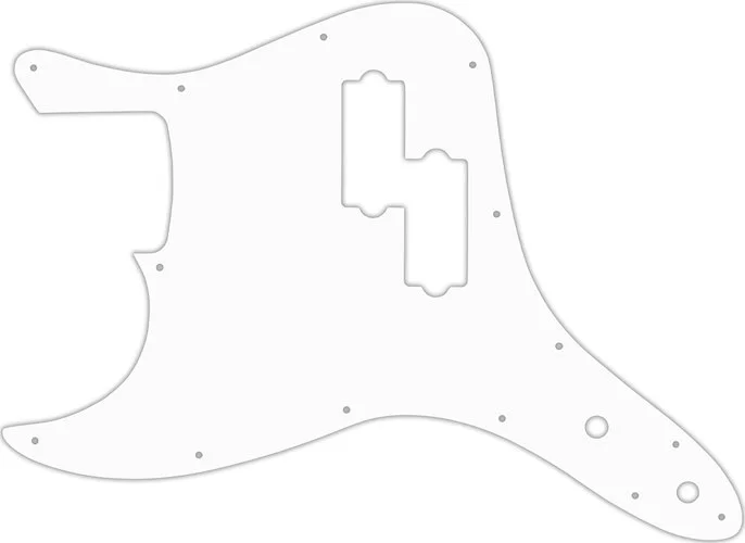 WD Custom Pickguard For Left Hand Fender 2002-2010 Mark Hoppus Signature Bass #02 White