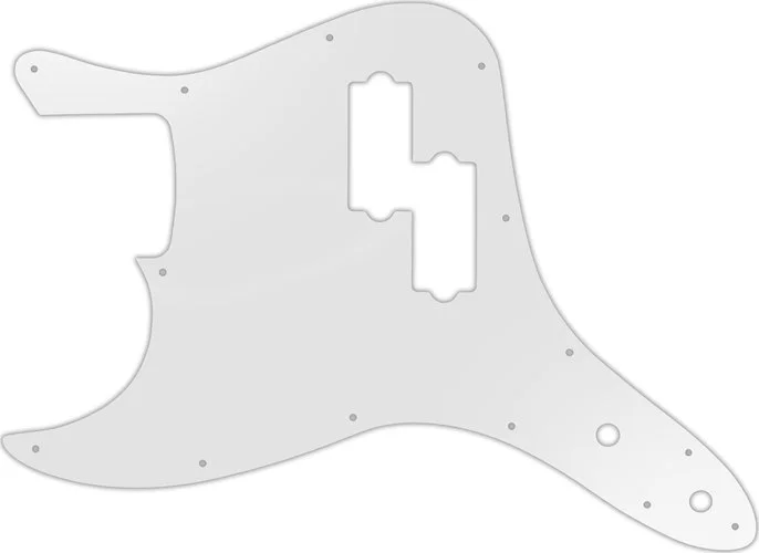 WD Custom Pickguard For Left Hand Fender 2002-2010 Mark Hoppus Signature Bass #22 Translucent Milk White