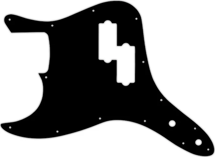 WD Custom Pickguard For Left Hand Fender 2002-2010 Mark Hoppus Signature Bass #29T Matte Black Thin