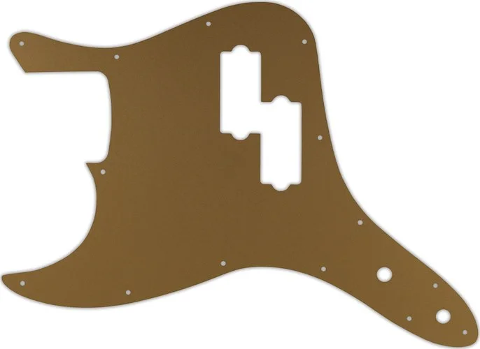 WD Custom Pickguard For Left Hand Fender 2002-2010 Mark Hoppus Signature Bass #59 Gold/Clear/Gold