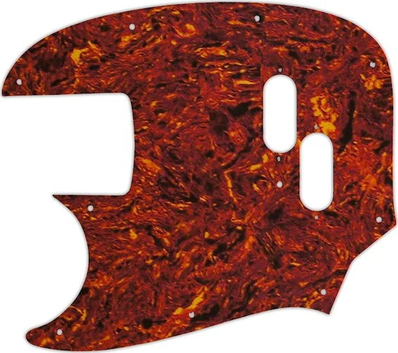 WD Custom Pickguard For Left Hand Fender 2002-Present Made In Japan Mustang Bass Reissue #05W Tortoise Shell/White