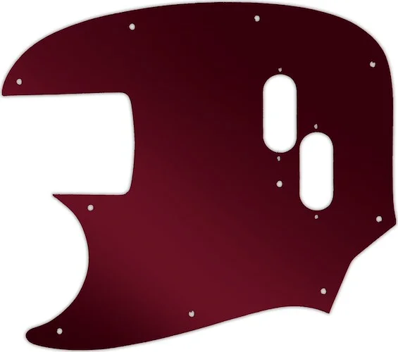 WD Custom Pickguard For Left Hand Fender 2002-Present Made In Japan Mustang Bass Reissue #10R Red Mirror