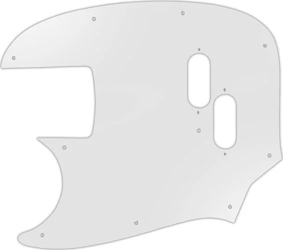 WD Custom Pickguard For Left Hand Fender 2002-Present Made In Japan Mustang Bass Reissue #22 Translucent Milk