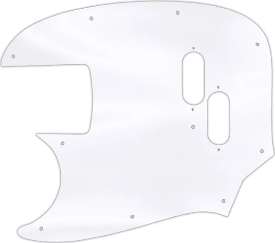 WD Custom Pickguard For Left Hand Fender 2002-Present Made In Japan Mustang Bass Reissue #45 Clear Acrylic