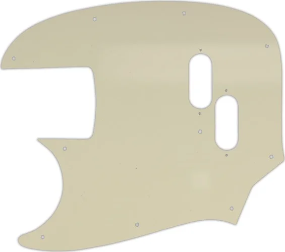 WD Custom Pickguard For Left Hand Fender 2002-Present Made In Japan Mustang Bass Reissue #55S Parchment Solid