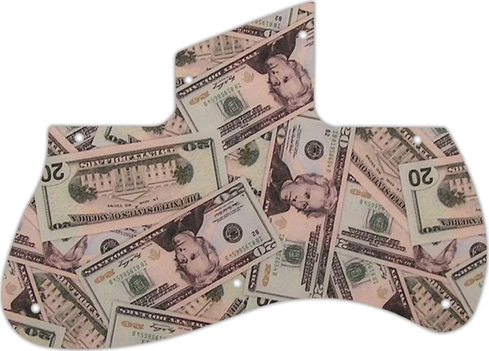 WD Custom Pickguard For Left Hand Fender 2002 Toronado #G16 Money Graphic