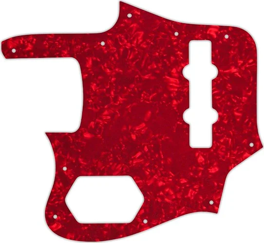 WD Custom Pickguard For Left Hand Fender 2006-2009 Made In Japan Deluxe Jaguar Bass #28R Red Pearl/White/Black