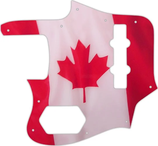 WD Custom Pickguard For Left Hand Fender 2006-2009 Made In Japan Deluxe Jaguar Bass #G11 Canadian Flag Graphic