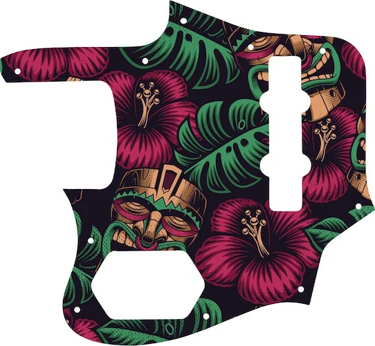 WD Custom Pickguard For Left Hand Fender 2006-2009 Made In Japan Deluxe Jaguar Bass #GAL01 Aloha Tiki Graphic