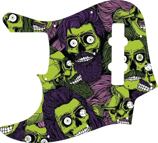 WD Custom Pickguard For Left Hand Fender 2010-2012 Made In Japan Geddy Lee Limited Edition Jazz Bass #GHA02 Zombeard Graphic