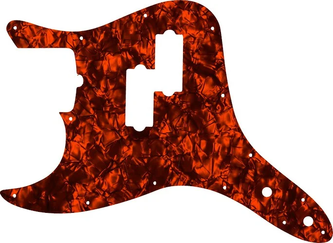 WD Custom Pickguard For Left Hand Fender 2011-Present Reverse Pickup Mark Hoppus Signature Bass #28OP Orange Pearl/Black/White/Black