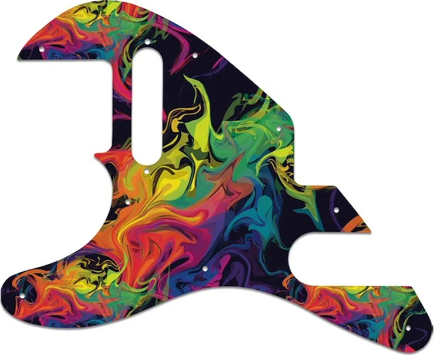 WD Custom Pickguard For Left Hand Fender 2011 Tele-Bration Series 60th Anniversary Telecaster #GP01 Rainbow Paint Swirl Graphic