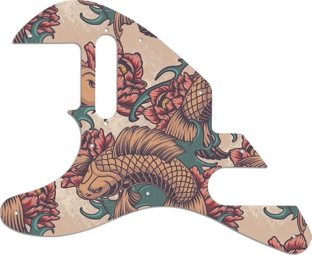 WD Custom Pickguard For Left Hand Fender 2011 Tele-Bration Series 60th Anniversary Telecaster #GT01 Koi Tattoo Graphic