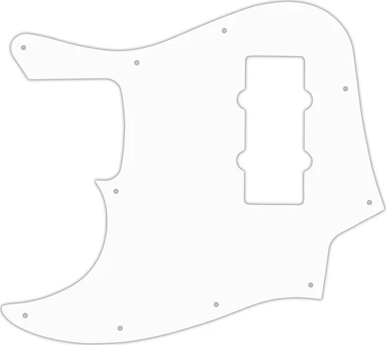 WD Custom Pickguard For Left Hand Fender 2012-2013 Made In China Modern Player Jazz Bass #02T White Thin