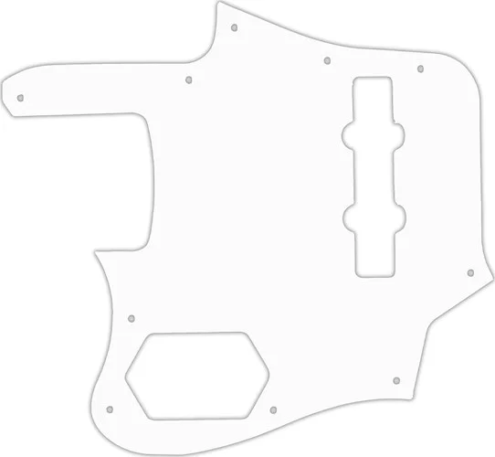 WD Custom Pickguard For Left Hand Fender 2012-2013 Made In Japan Deluxe Jaguar Bass #02M White Matte