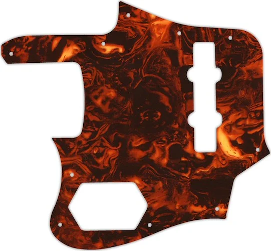 WD Custom Pickguard For Left Hand Fender 2012-2013 Made In Japan Deluxe Jaguar Bass #05F Faux Tortiose