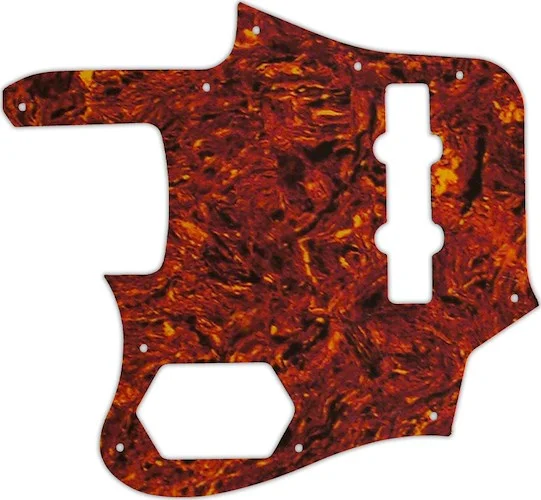 WD Custom Pickguard For Left Hand Fender 2012-2013 Made In Japan Deluxe Jaguar Bass #05W Tortoise Shell/White