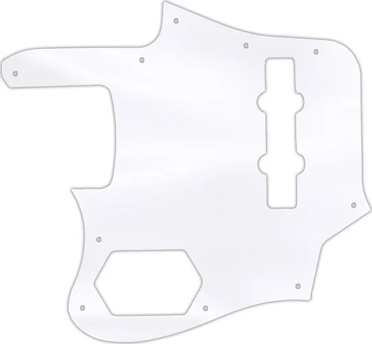 WD Custom Pickguard For Left Hand Fender 2012-2013 Made In Japan Deluxe Jaguar Bass #45 Clear Acrylic