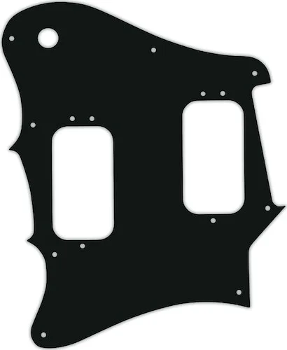 WD Custom Pickguard For Left Hand Fender 2012-2013 Made In Mexico Pawn Shop Super-Sonic #01A Black Acrylic