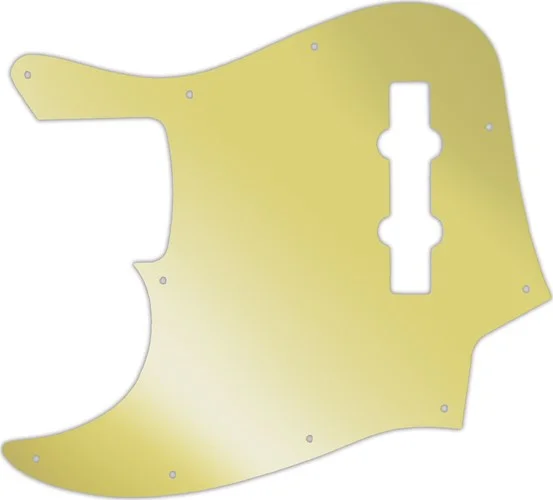 WD Custom Pickguard For Left Hand Fender 2013-Present Made In Mexico Geddy Lee Jazz Bass #10GD Gold Mirror