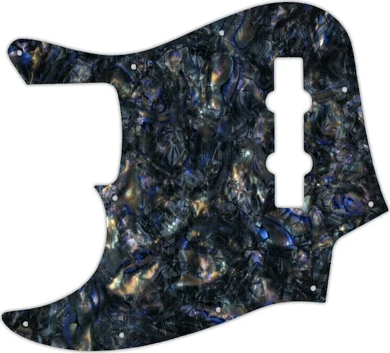 WD Custom Pickguard For Left Hand Fender 2013-Present Made In Mexico Geddy Lee Jazz Bass #35 Black Abalone