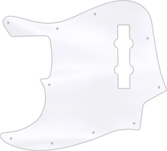 WD Custom Pickguard For Left Hand Fender 2013-Present Made In Mexico Geddy Lee Jazz Bass #45 Clear Acrylic