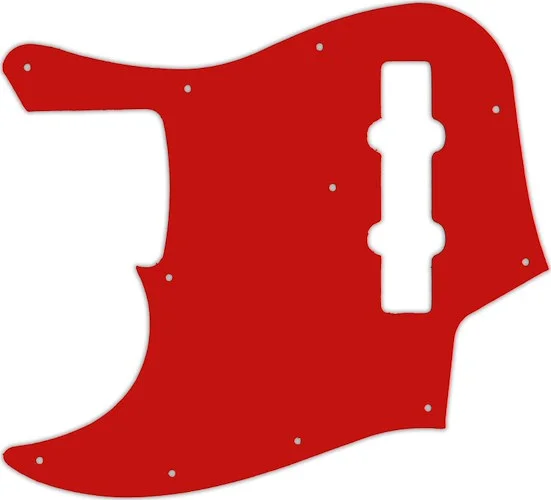 WD Custom Pickguard For Left Hand Fender 2013 Made In Japan JB62SS Smart Scale Jazz Bass #07 Red/White/Red