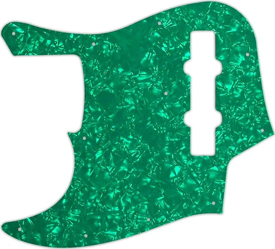 WD Custom Pickguard For Left Hand Fender 2013 Made In Japan JB62SS Smart Scale Jazz Bass #28GR Green Pearl/Whi