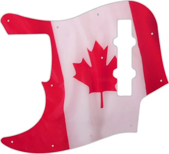 WD Custom Pickguard For Left Hand Fender 2013 Made In Japan JB62SS Smart Scale Jazz Bass #G11 Canadian Flag Gr